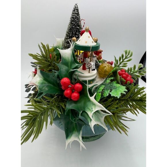 TRUE VINTAGE Christmas Assemblage Toyland Toys Haeger Pottery 50s Decor - Picture 7 of 8